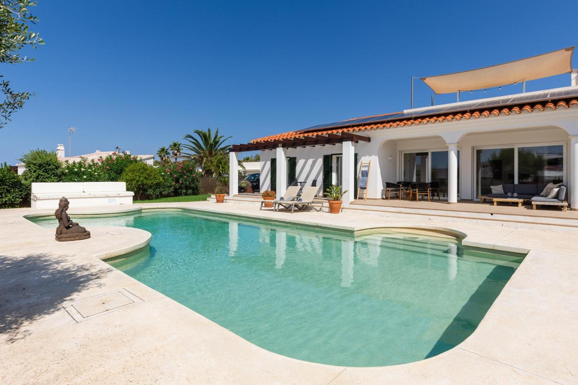 Villa Maravilla With Heatable Pool Rooftopbar With Sea Views And Range Rover Binibeca Exterior foto